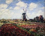 Claude Monet Tulip Fields With The Rijnsburg Windmill Spain oil painting artist